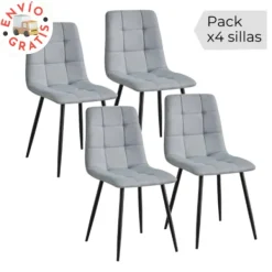 Hot Muebles1Click Juego de 4 sillas Portland