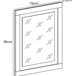 Discount Muebles1Click Marco con espejo Lara