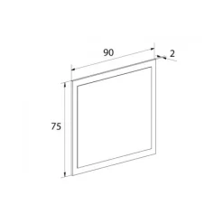 Hot Muebles1Click Marco espejo Chellén Cambria-Blanco