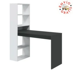 Clearance Muebles1Click Mesa + estantería Gio Plus blanco - gris