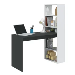 Clearance Muebles1Click Mesa + estantería Gio Plus blanco - gris