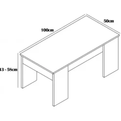 Online Muebles1Click Mesa centro elevable Lara