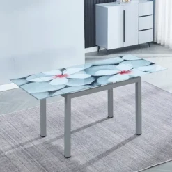 Hot Muebles1Click Mesa cocina extensible Flores