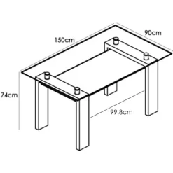 Sale Muebles1Click Mesa cristal Sensei