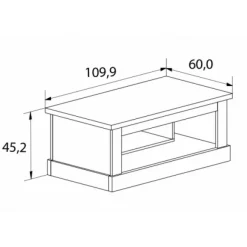 Clearance Muebles1Click Mesa de centro Chellén