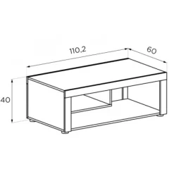 Discount Muebles1Click Mesa de centro Texas