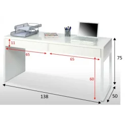 Clearance Muebles1Click Mesa escritorio reversible Bianca