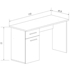 Clearance Muebles1Click Mesa estudio 1 cajón + puerta aura