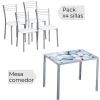 Online Muebles1Click Mesa fija Flores + 4 sillas mod.20