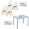 Sale Muebles1Click Mesa fija Flores + 4 sillas Fina