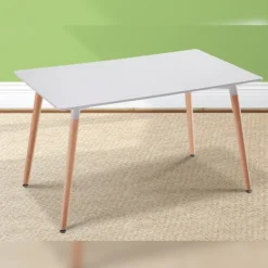 Discount Muebles1Click Mesa rectangular Dinamarca BLANCO