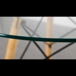 New Muebles1Click Mesa redonda cristal 80 Vintage