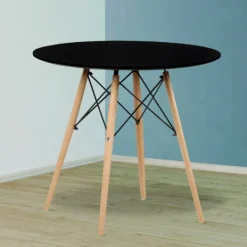 Discount Muebles1Click Mesa redonda Dinamarca NEGRA