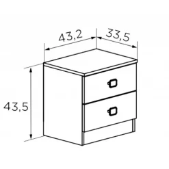 Best Muebles1Click Mesita 2 cajones Champions