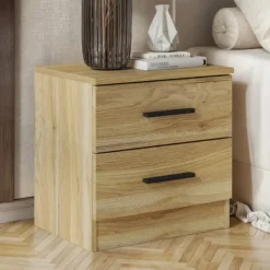 Outlet Muebles1Click Mesita de noche 2 cajones aura