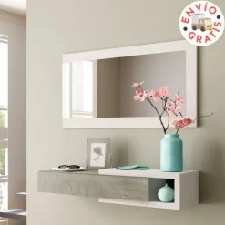 New Muebles1Click Recibidor Enzo roble - blanco