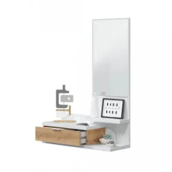 Clearance Muebles1Click Recibidor Lia blanco-roble