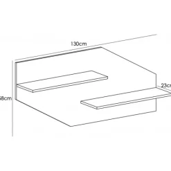 Best Muebles1Click Respaldo 2 estantes chaflán Lara