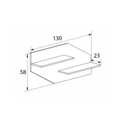Muebles1Click Respaldo estantes chaflán Chellén Cambria