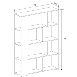 Hot Muebles1Click Salón Soto completo N04  blanco - roble