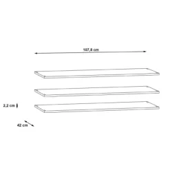 Best Muebles1Click Set de 3 estantes opcionales armario Promo