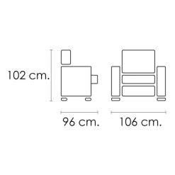 Online Muebles1Click Sillón 1 plaza relax manual Olimpo