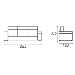 New Muebles1Click Sofá 3 asientos Bombay gris Express