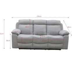 Hot Muebles1Click Sofá 3 plazas 3 asientos relax eléctricos Olimpo