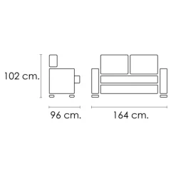 Sale Muebles1Click Sofá 2 plazas relax manual Olimpo