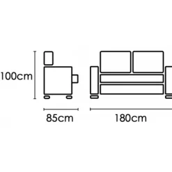 Muebles1Click Sofá 3 plazas Rubén Cairo beig express
