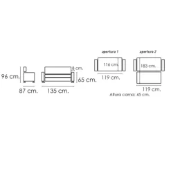 Clearance Muebles1Click Sofá cama Bilbao