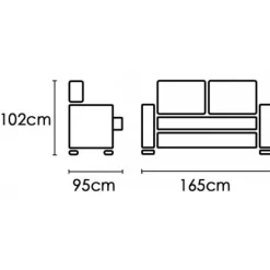 Outlet Muebles1Click Sofá 2P Oporto Crystal 1