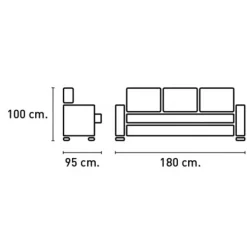 Muebles1Click Sofá 3P relax Siberia