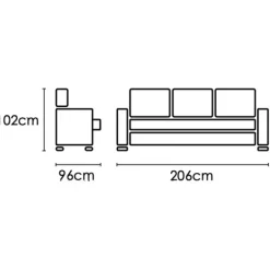 Online Muebles1Click Sofá relax 3p Menfis