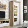 Hot Muebles1Click Vitrina alta leds Chellén Cambria-Blanco