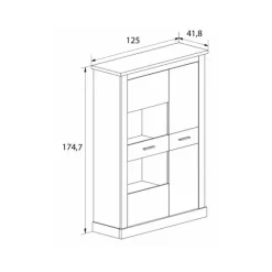 Sale Muebles1Click Vitrina baja Chellén Cambria-Blanco