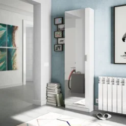 Online Muebles1Click Zapatero + espejo Kris blanco