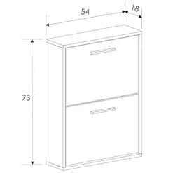 Online Muebles1Click Zapatero 2 puertas aura