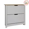 Best Muebles1Click Zapatero Tívoli blanco-aserrado 2P